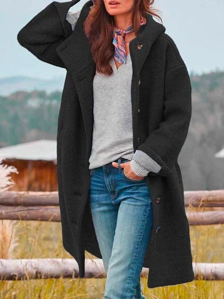 Audrey Manteau Femme en Laine Douce – Élégant, Chaud & Polyvalent pour l’Hiver