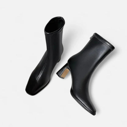 Madison Bottines Femme – Bottines Hiver Vintage à Bout Carré avec Doublure Chaude & Talon Bloc