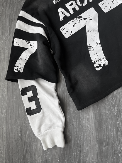ARCHIVE #77 BLACK DOUBLE SLEEVED SHIRT