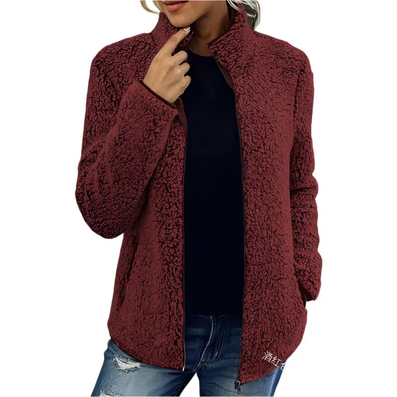 Yuna Veste Femme – Veste en Polaire Douce & Chaude au Style Décontracté et Élégant
