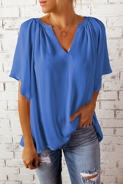 Samara T-Shirt Femme – Haut Décontracté à Manches Courtes en Maille Douce et Coupe Ample
