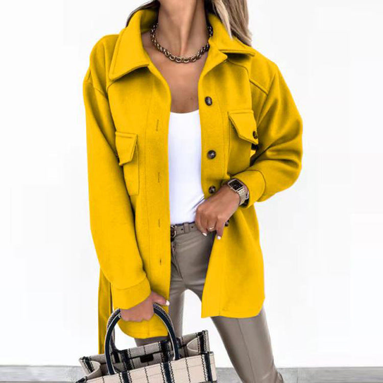 Kayleigh Surchemise Femme – Beige Oversize à Coupe Droite, Style Chic & Décontracté