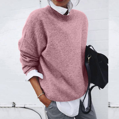 Elena Pull Femme en Cachemire – Pull de Luxe avec Col Rond Classique & Coupe Élégante