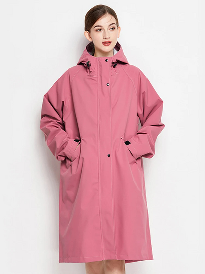 Malia Veste Femme Imperméable – Légère Coupe-Vent avec Capuche Ajustable & Poches Pratiques