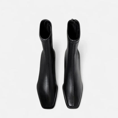 Madison Bottines Femme – Bottines Hiver Vintage à Bout Carré avec Doublure Chaude & Talon Bloc