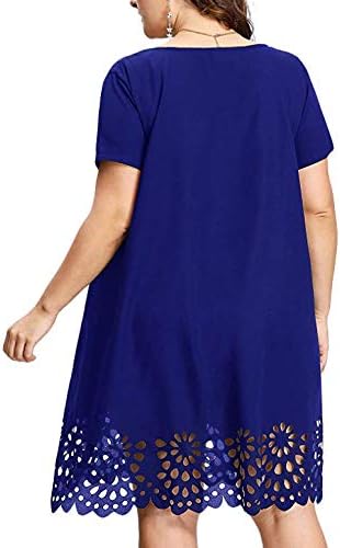 Emma Midi Dress for Women – Loose Dress with Round Neck and Short Sleeves