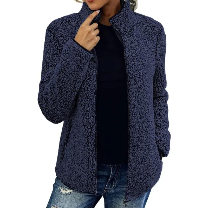 Yuna Veste Femme – Veste en Polaire Douce & Chaude au Style Décontracté et Élégant