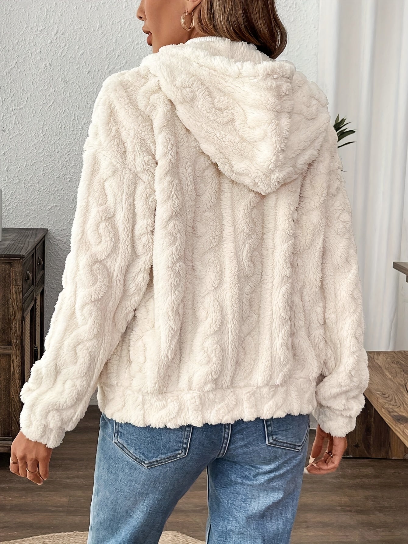 Francesca Veste Femme – Veste Zippée à Capuche en Polaire Douce & Chaude pour Automne/Hiver