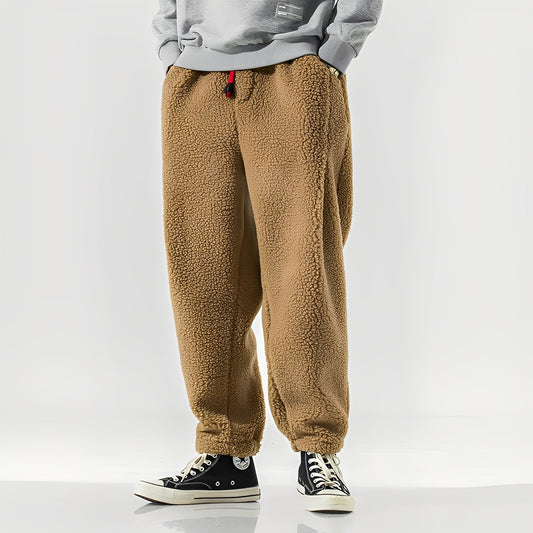 Nathaniel – Men's Teddy Fleece Pants – Soft and Warm Loungewear with a Relaxed Fit for Daily Comfort