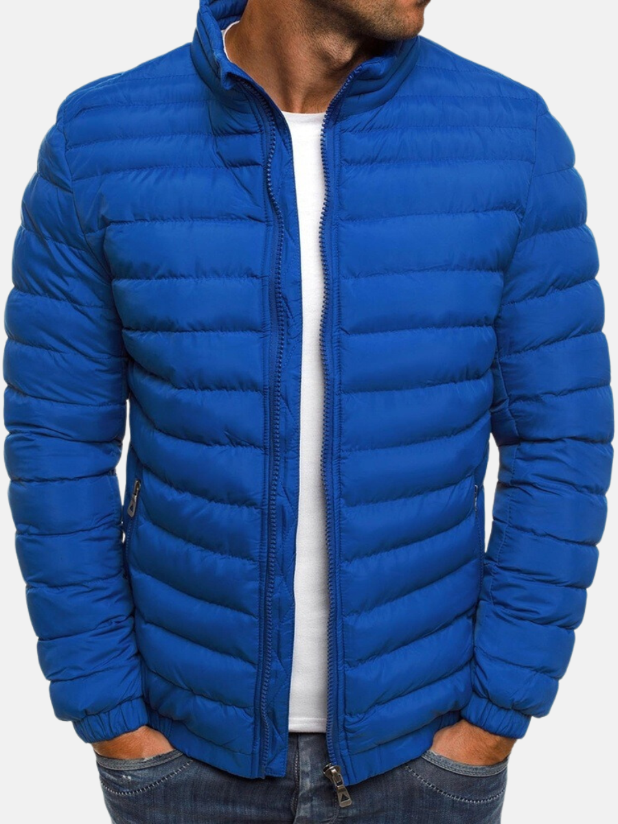 Manuel Veste Matelassée pour Homme – Coupe Droite Légère avec Col Montant & Fermeture Zippée