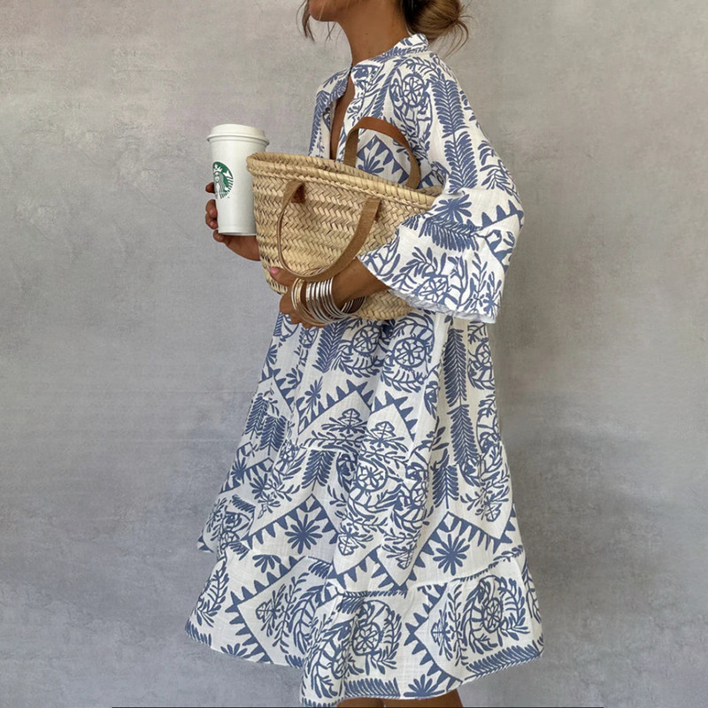 Anastasia Maxi Dress for Women – Bohemian Summer Dress with V-Neck & Airy Floral Print