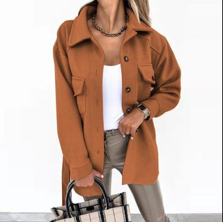 Kayleigh Surchemise Femme – Beige Oversize à Coupe Droite, Style Chic & Décontracté