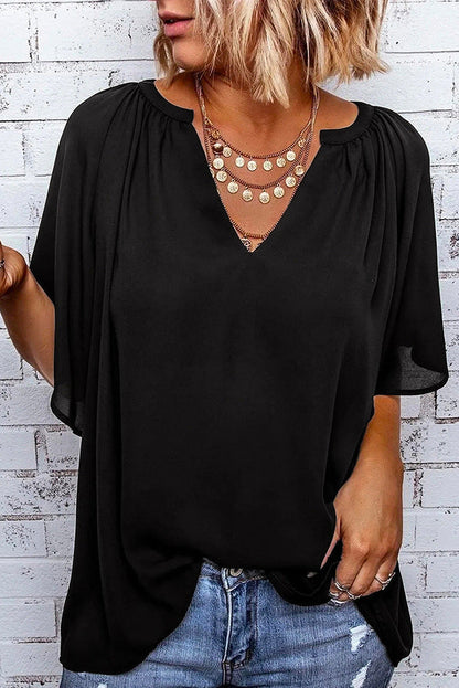 Samara T-Shirt Femme – Haut Décontracté à Manches Courtes en Maille Douce et Coupe Ample
