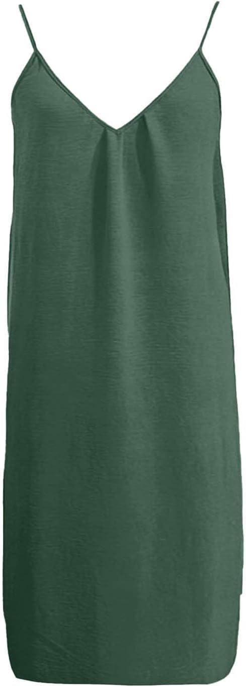 Léna Women's Midi Dress – Backless V-Neck Dress for Summer