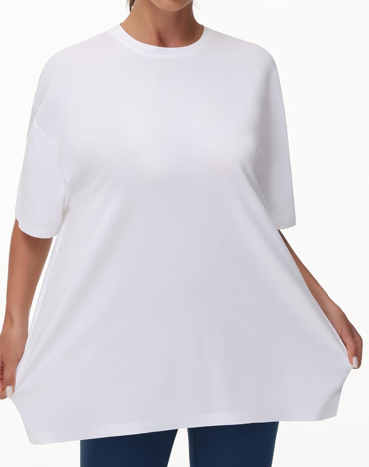 Beth Oversized Women's T-Shirt – Round Neck, Short Sleeves, Light Casual Summer