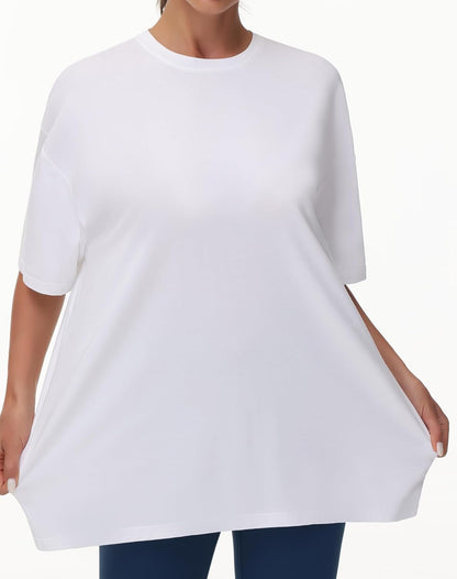 Beth Oversized Women's T-Shirt – Round Neck, Short Sleeves, Light Casual Summer