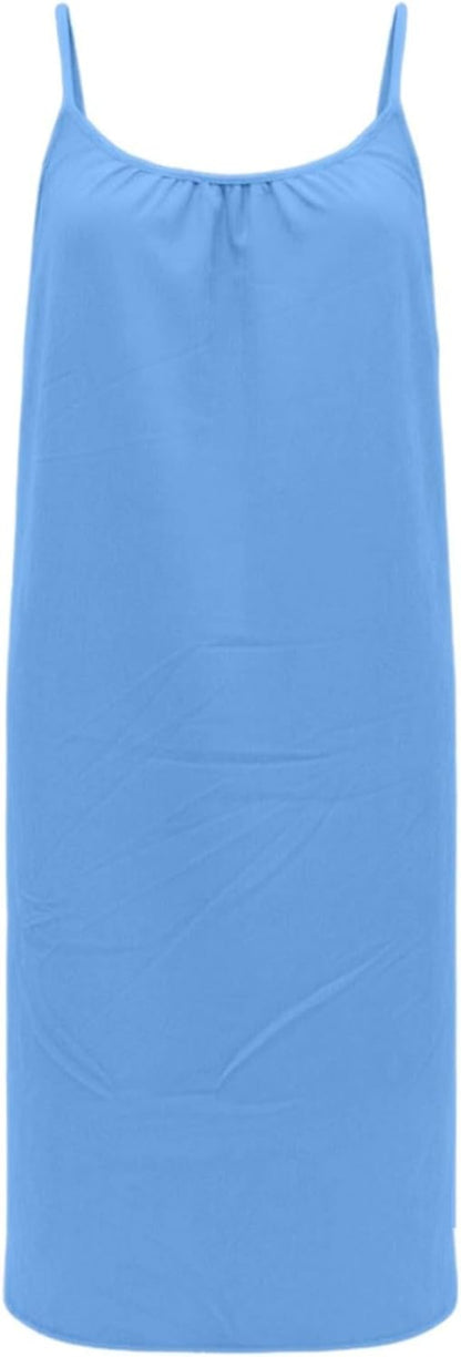Noa Women's Dress – Maxi Backless Dress with Fine Straps, Flowing Cut, Elegant Summer Beach Wear