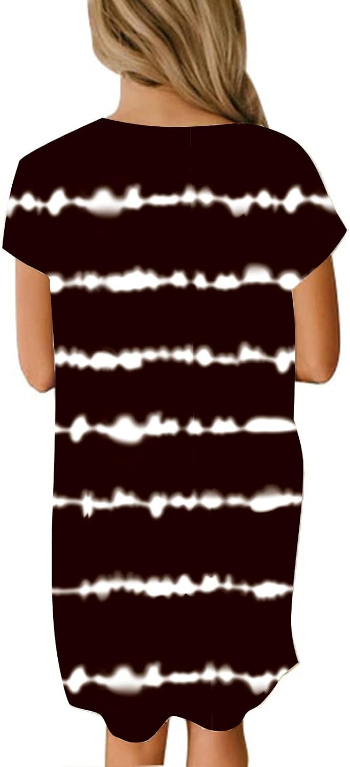 Sophie Summer Dress for Women – V-Neck A-Line Dress with Pockets and Short Sleeves