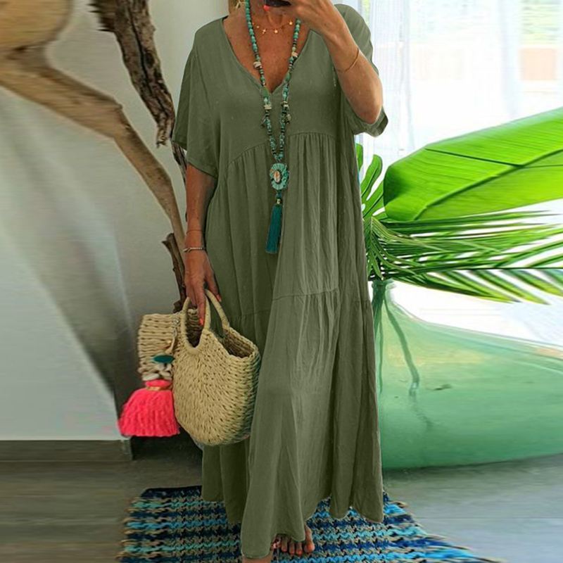 Saylor Robe Longue Été Femme – Robe Maxi Bohème Ample Style Décontracté pour Vacances & Loisirs