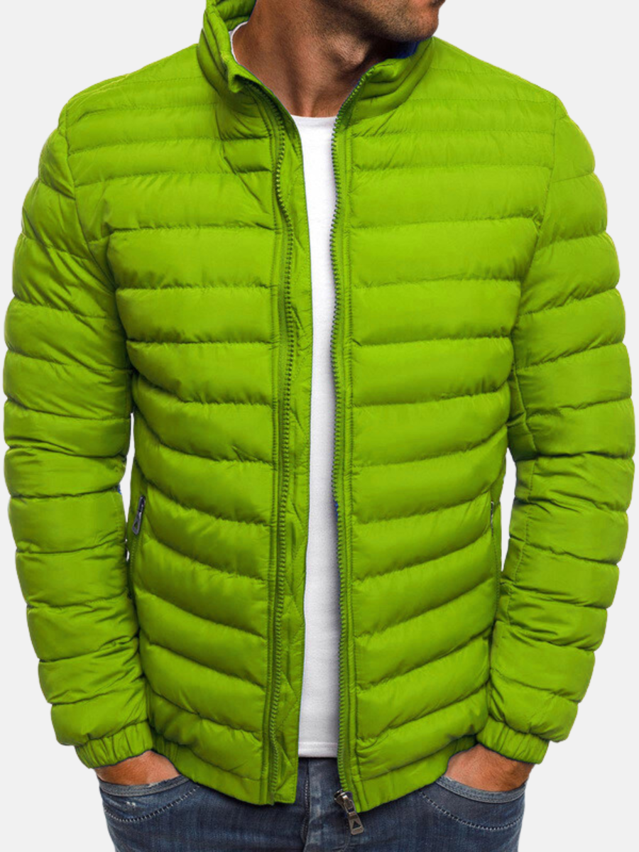 Manuel Veste Matelassée pour Homme – Coupe Droite Légère avec Col Montant & Fermeture Zippée
