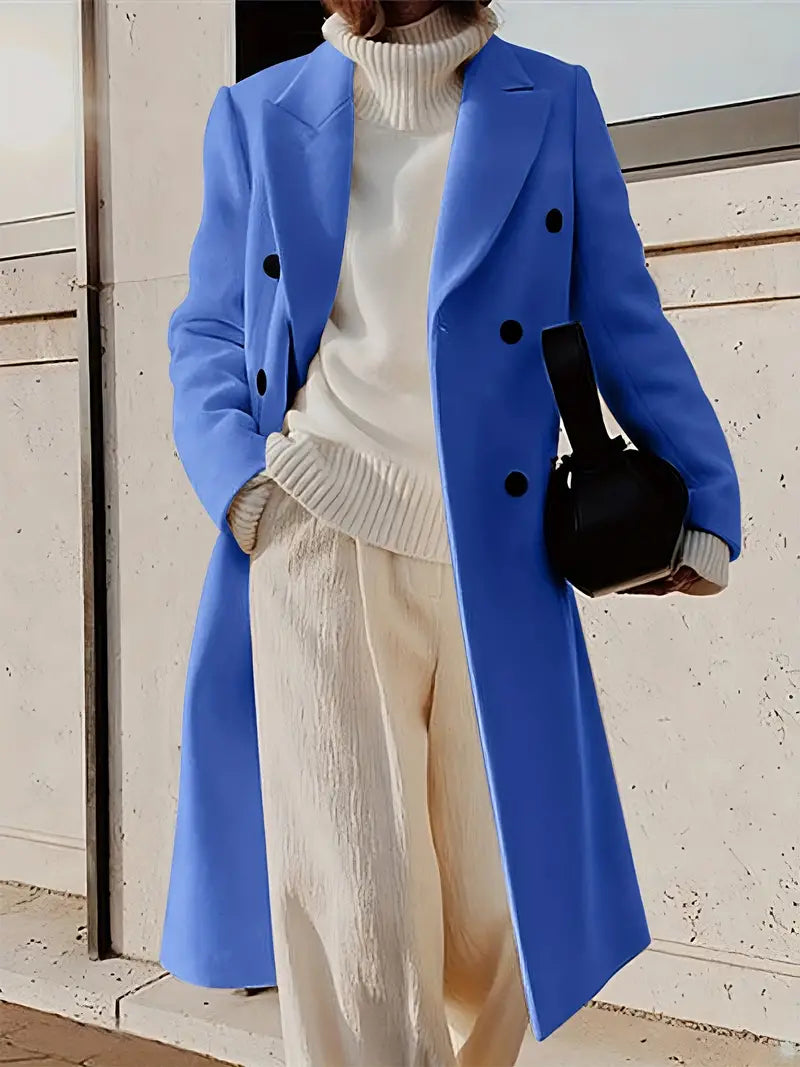 Mariana Manteau Long Femme – Trench Élégant en Cachemire avec Coupe Moderne & Intemporelle