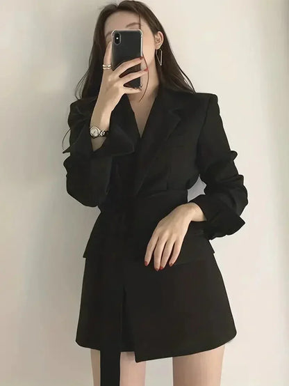 Nélia Robe Blazer Femme – Élégante Robe Tailleur Chic à Manches Longues pour Toutes Occasions