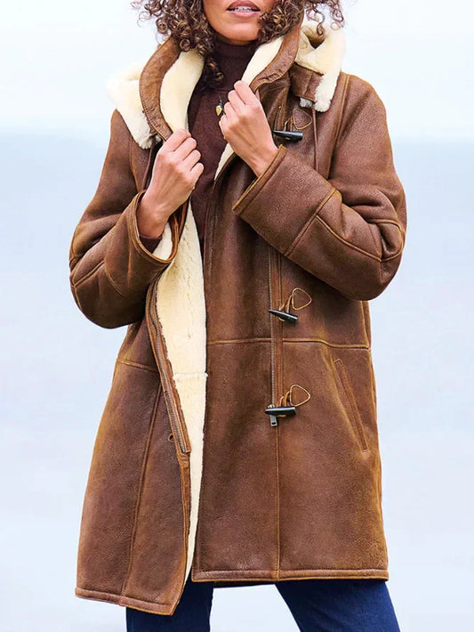 Leia Manteau Femme à Capuche – Chaud, Décontracté & Élégant pour les Jours d’Hiver