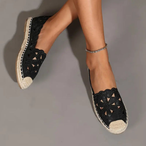 Aurélie Espadrilles Femme – Chaussures d'Été Confortables avec Élégant Motif Fleuri