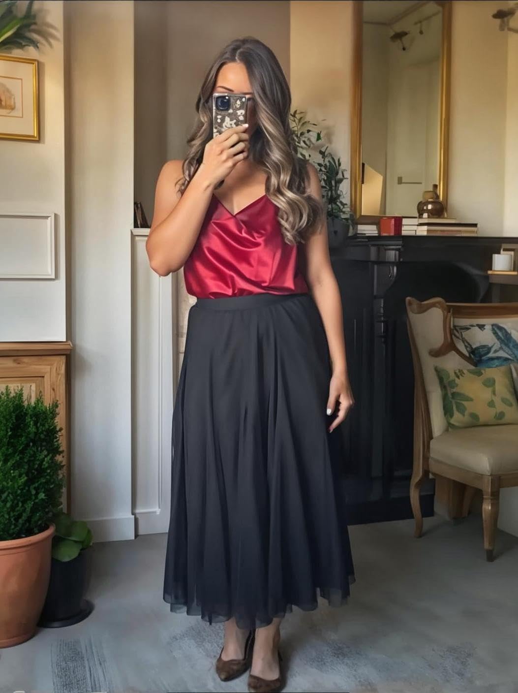 Cassy Tulle Skirt for Women – High-Waisted Long Skirt, Flowing & Elegant