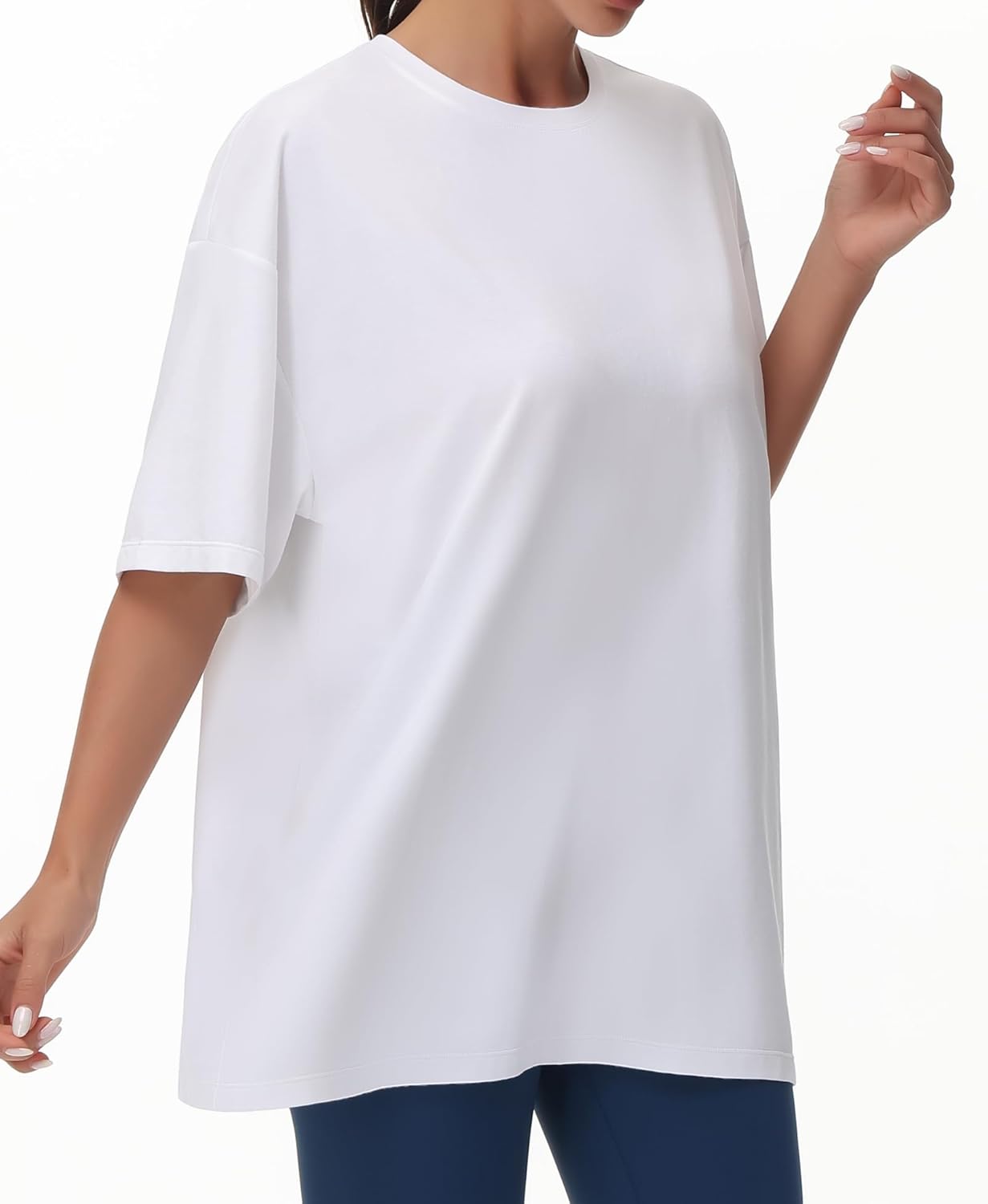 Beth Oversized Women's T-Shirt – Round Neck, Short Sleeves, Light Casual Summer
