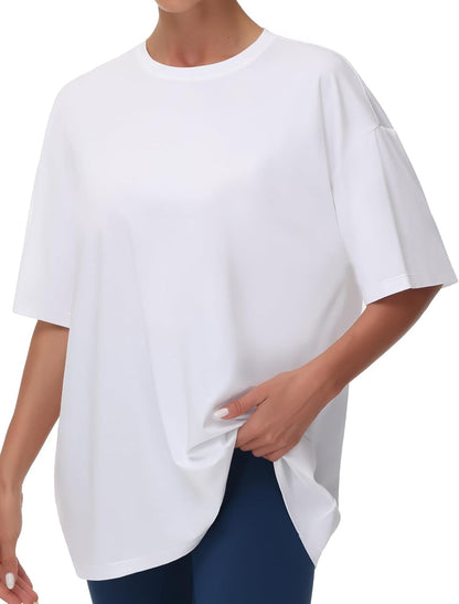 Beth Oversized Women's T-Shirt – Round Neck, Short Sleeves, Light Casual Summer