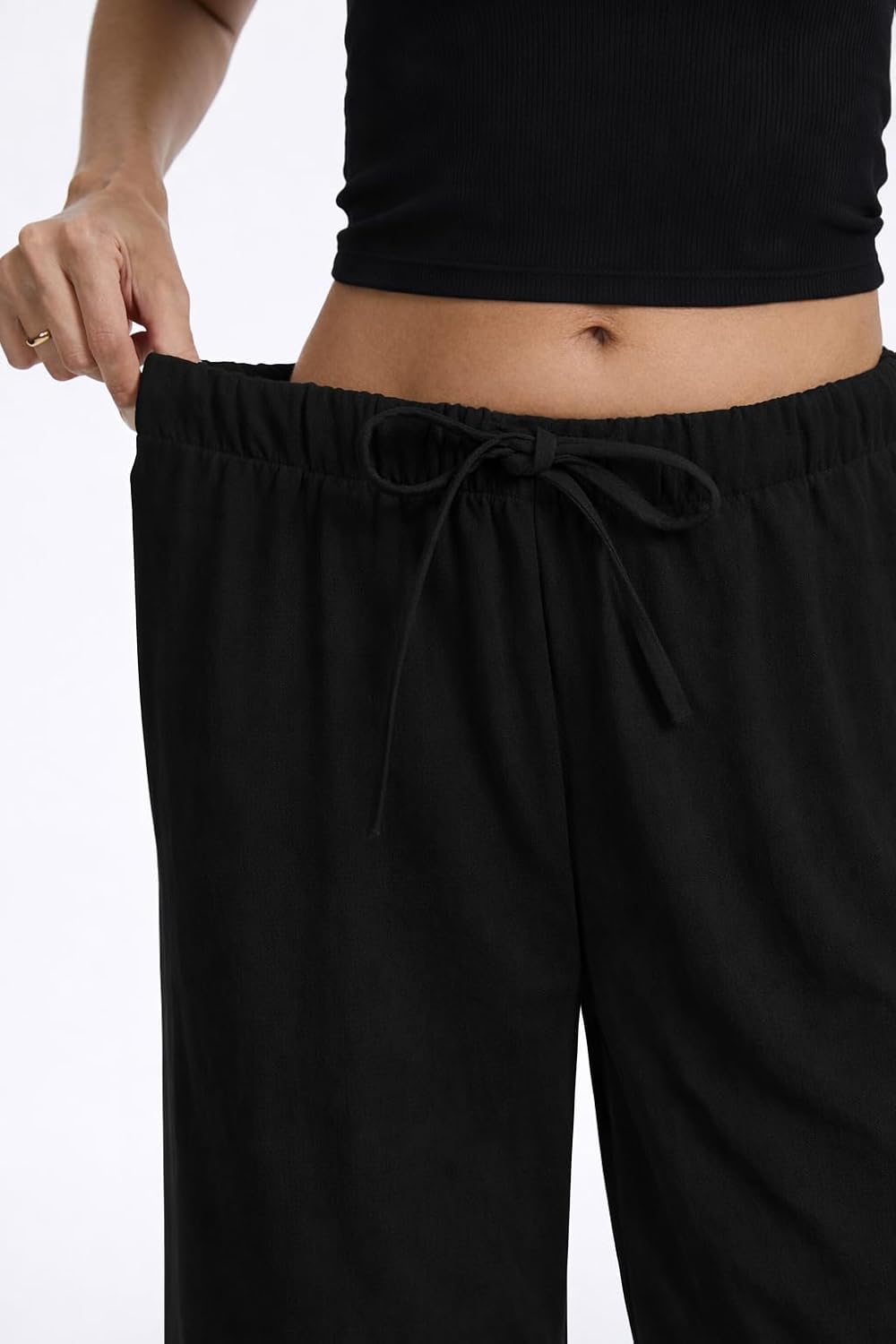 Clyde Women's Pants – High-Waisted Wide Leg Crepe Pants Without Pleats & Pockets