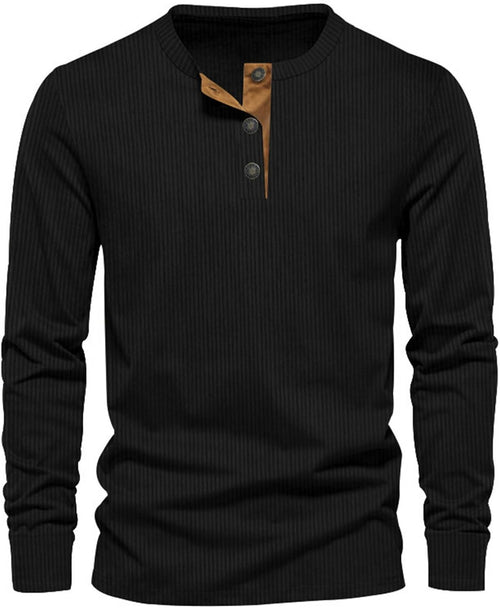 Sevi Long Sleeve T-Shirt for Men – Comfortable & Versatile Fitted Ribbed T-Shirt