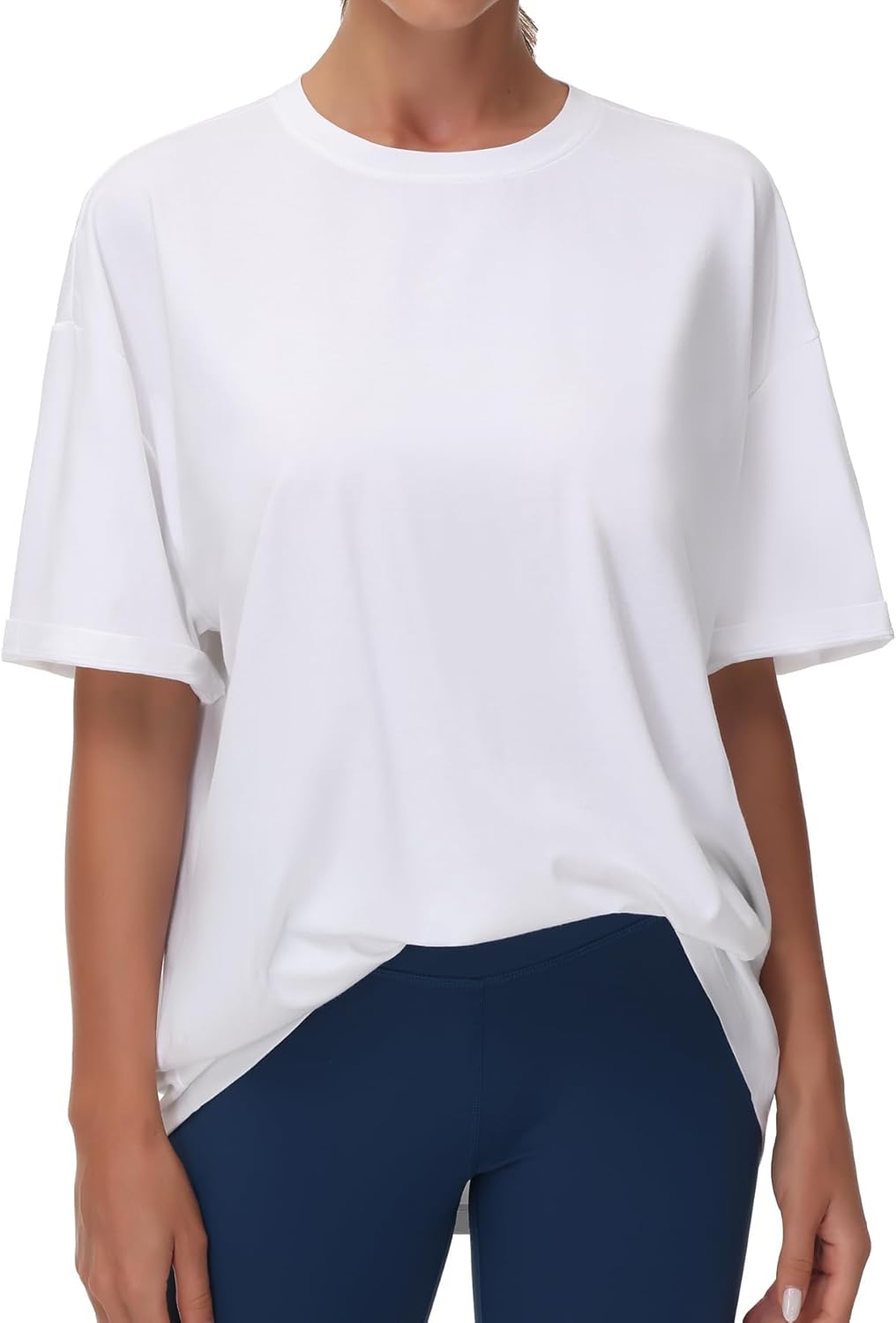 Beth Oversized Women's T-Shirt – Round Neck, Short Sleeves, Light Casual Summer