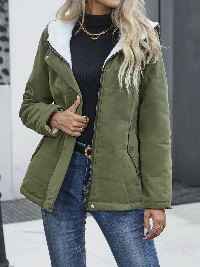 Teresa Manteau Femme – Long Manteau d’Hiver Doublé Chaud avec Finition Élégante & Coupe Ajustée