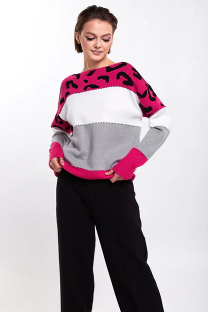 Alianna Pull Femme – Polaire Léopard Chic Doux & Confortable pour Style Décontracté