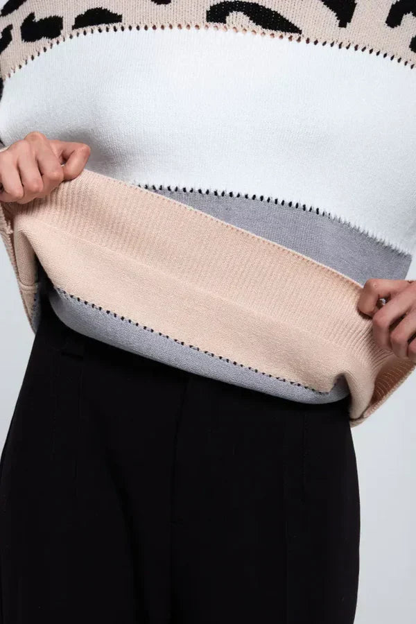 Alianna Pull Femme – Polaire Léopard Chic Doux & Confortable pour Style Décontracté