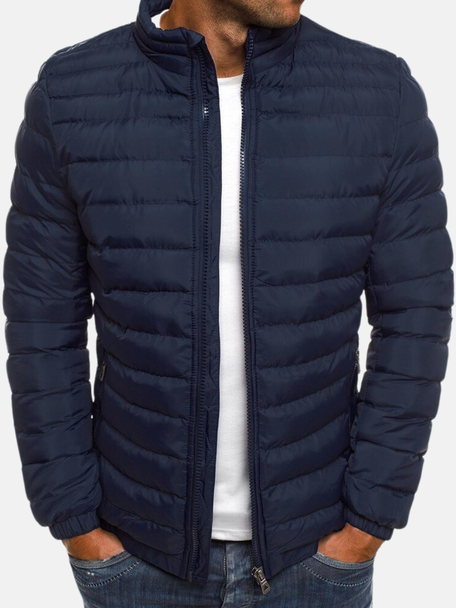 Manuel Veste Matelassée pour Homme – Coupe Droite Légère avec Col Montant & Fermeture Zippée