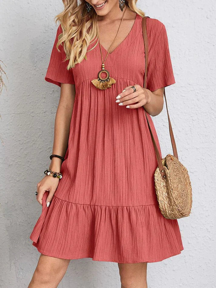 Robe d’Été Femme Julietta – Robe Ample avec Col en V & Confort Aérien pour Jours Chauds