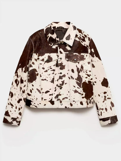 Claudia Veste Motif Vache – Audacieuse, Tendance et Originale pour un Look Unique