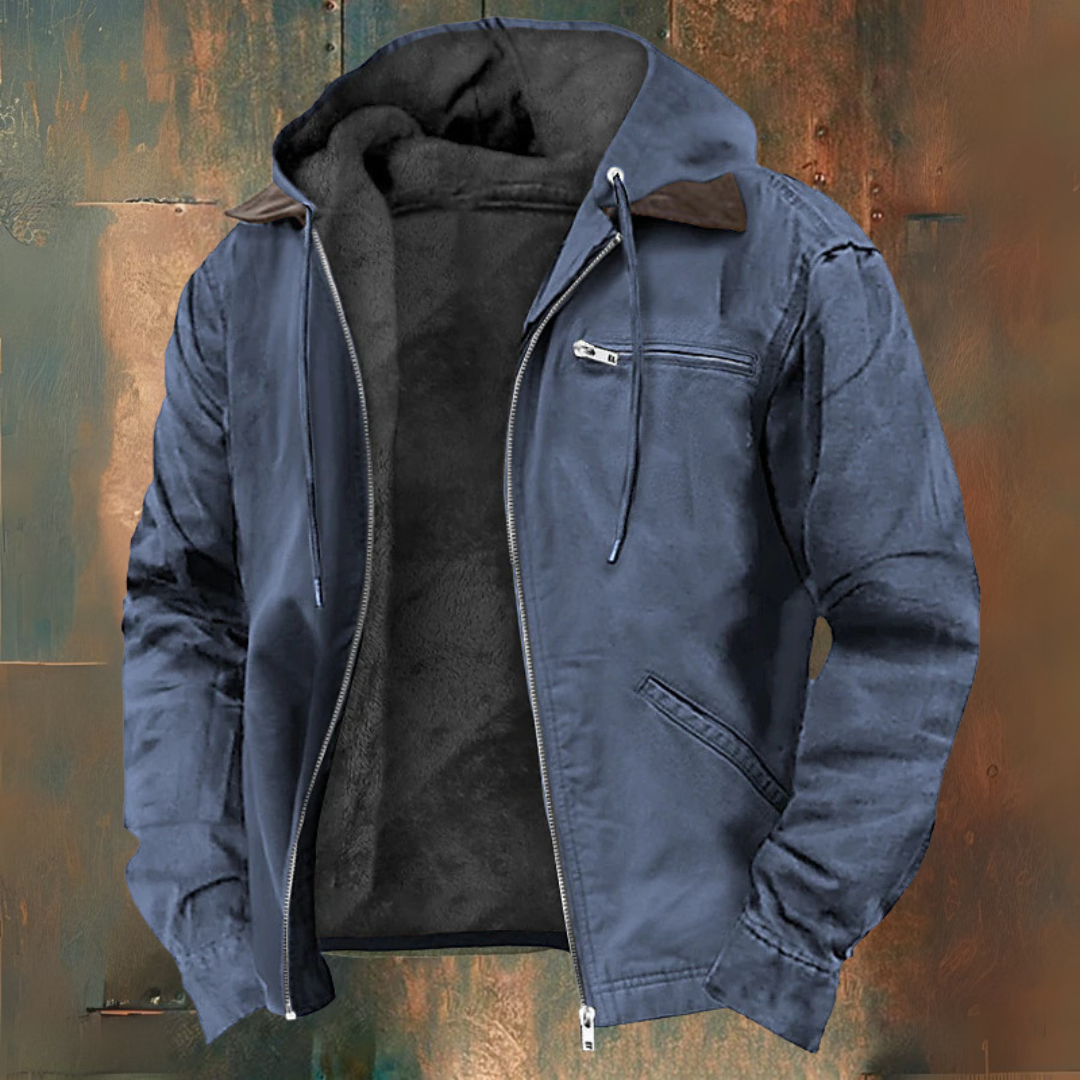 Caleb Veste Western Homme – Surchemise Automne-Hiver Légère avec Capuche Style Authentique