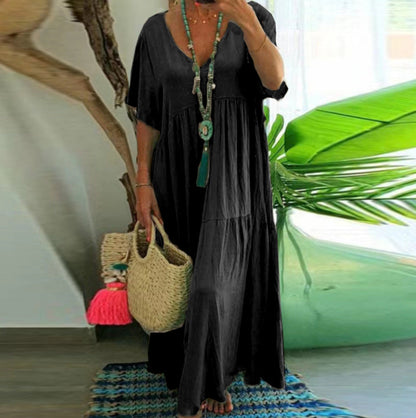 Saylor Robe Longue Été Femme – Robe Maxi Bohème Ample Style Décontracté pour Vacances & Loisirs