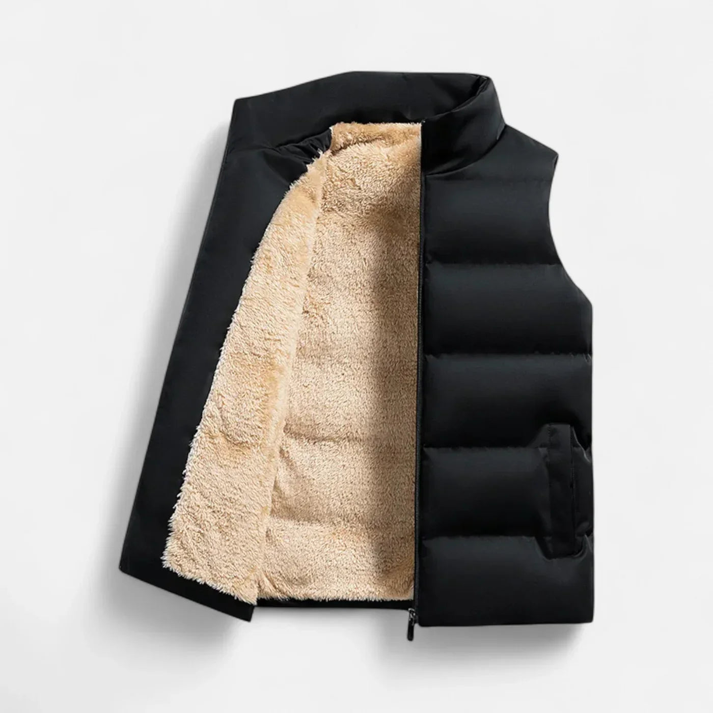 Victor Gilet Homme en Laine – Gilet d'Hiver en Laine d'Agneau avec Doublure Polaire Douce & Coupe Décontractée