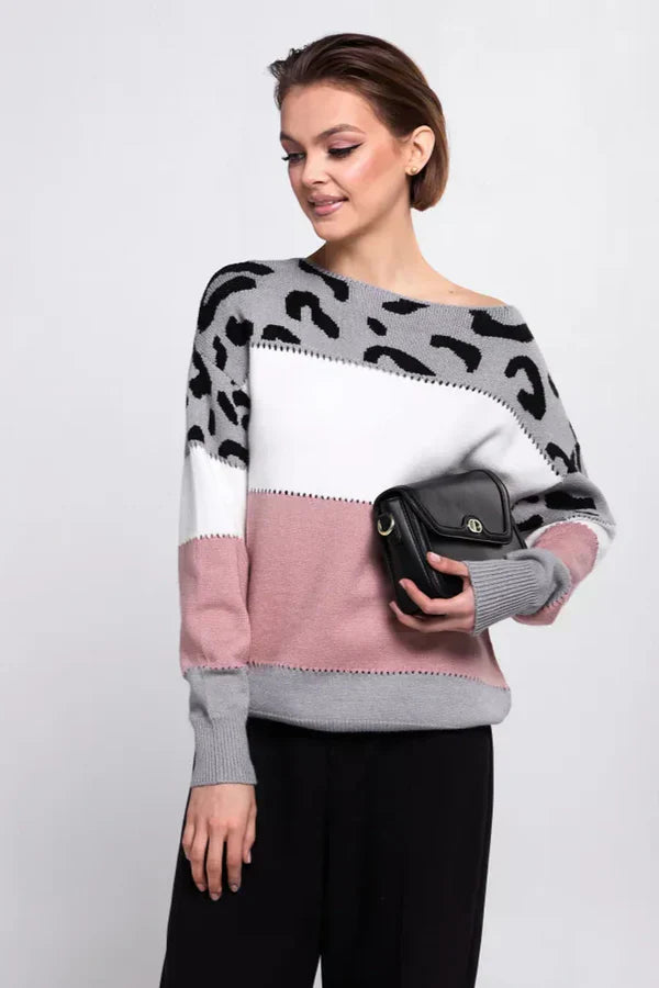 Alianna Pull Femme – Polaire Léopard Chic Doux & Confortable pour Style Décontracté