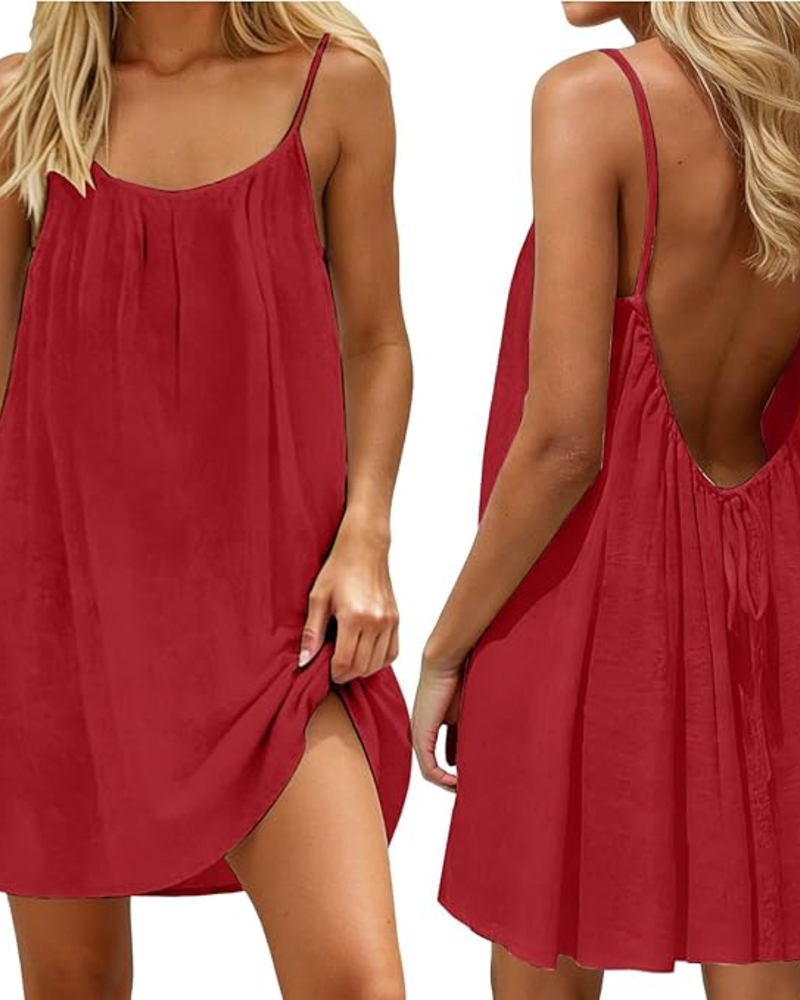 Tinka Women's Dress – Cotton & Linen, Loose Fit & Natural Style Breathable Summer