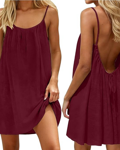 Tinka Women's Dress – Cotton & Linen, Loose Fit & Natural Style Breathable Summer