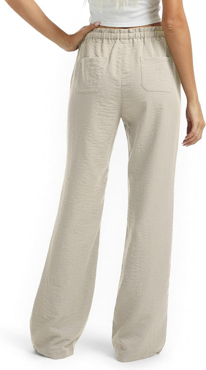 Sassy Women's Tall Pants – Long Palazzo Lin Sizes 30-36 & Pockets