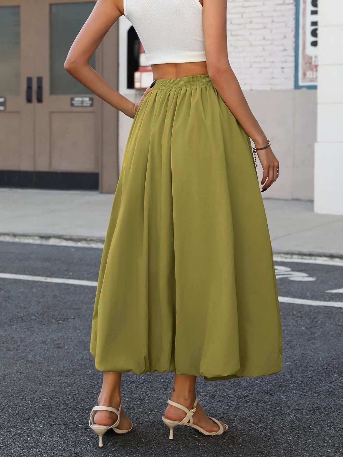 Laya Bubble Skirt for Women – Maxi Skirt with Elastic Waist, Voluminous & Chic