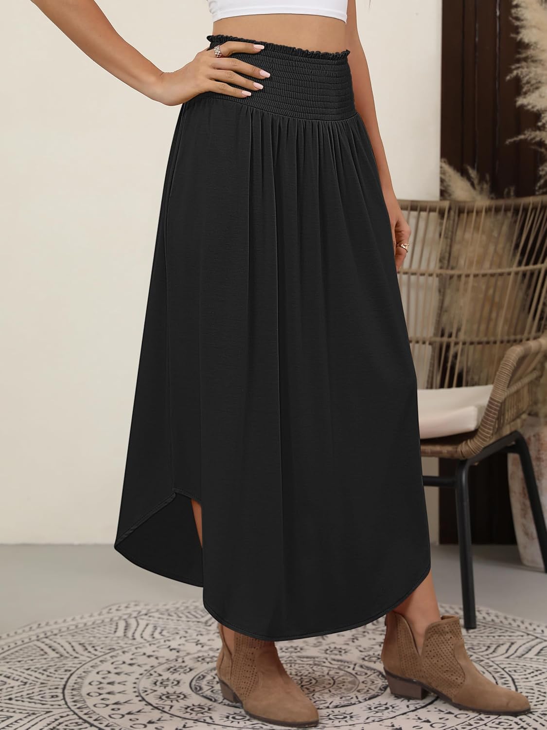 Lulu Long Skirt for Women – Floral Bohemian Maxi Skirt, High-Waisted & Flowing