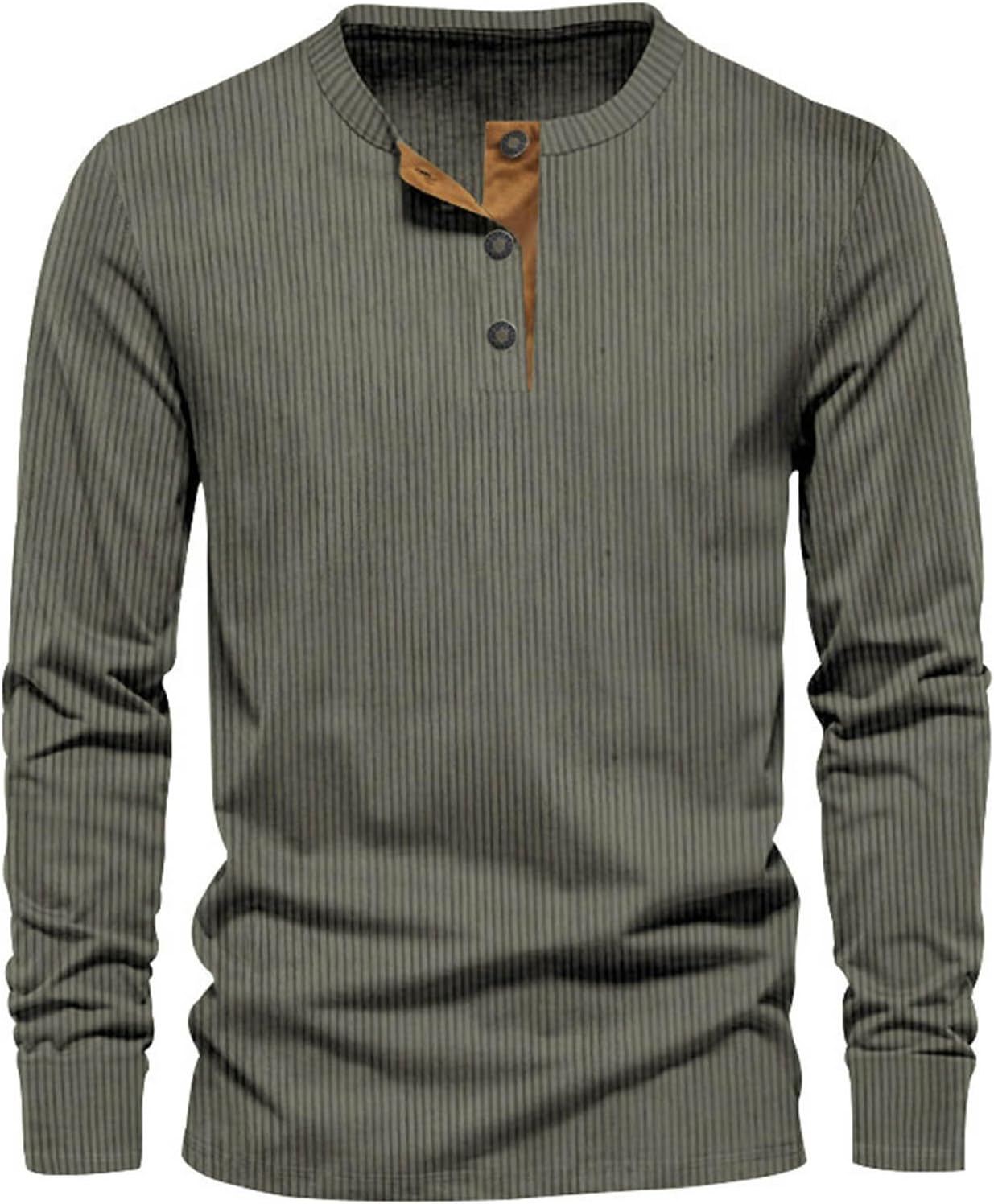 Sevi Long Sleeve T-Shirt for Men – Comfortable & Versatile Fitted Ribbed T-Shirt